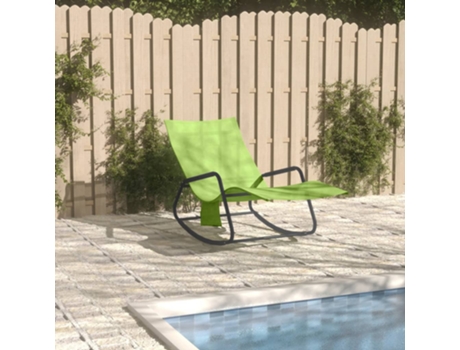 MAISON EXCLUSIVE Tumbona de acero y textilene verde