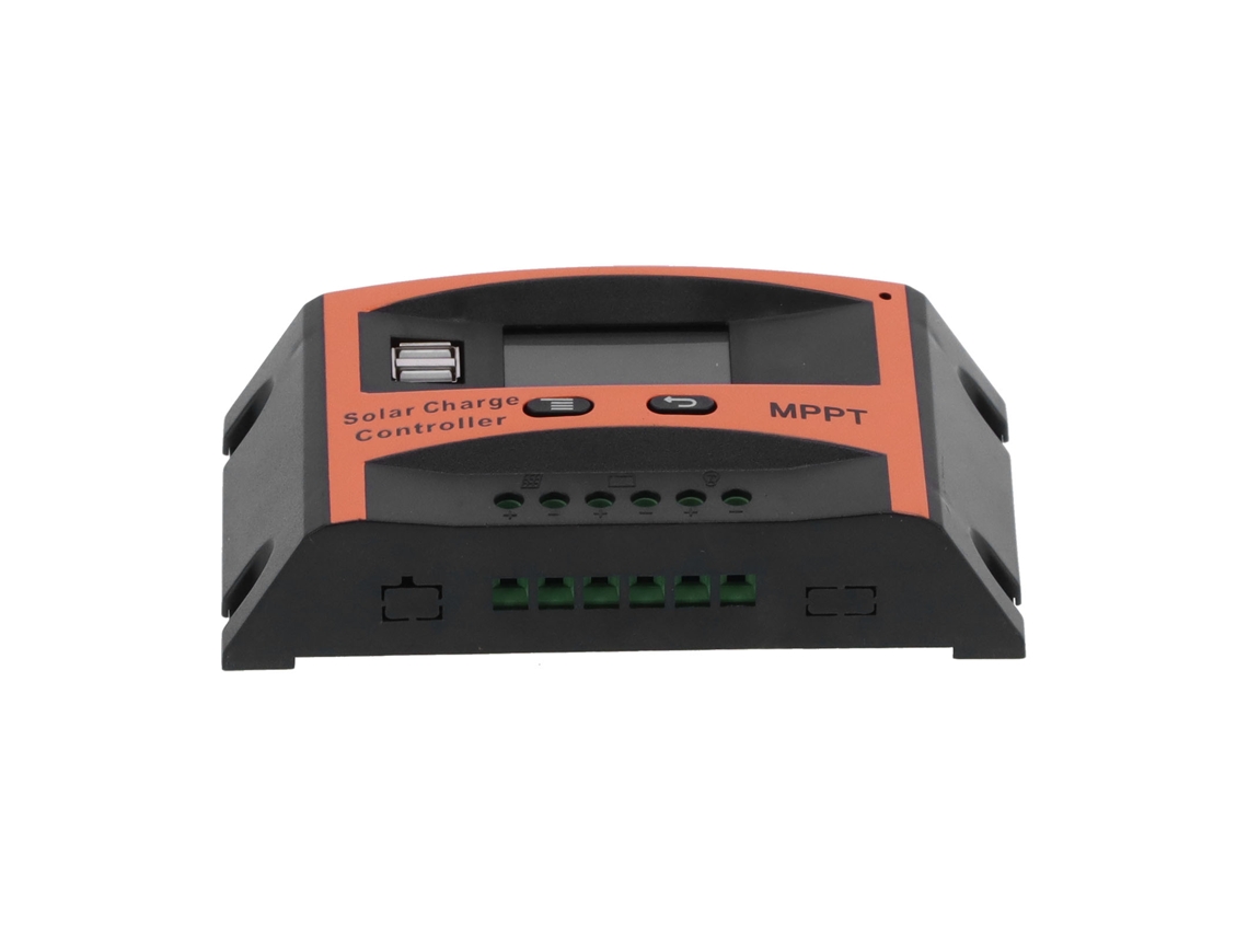 Controlador De Carga Solar Mppt 12v/24v 40a Con Puerto Usb Doble Regulador Fotovoltaico