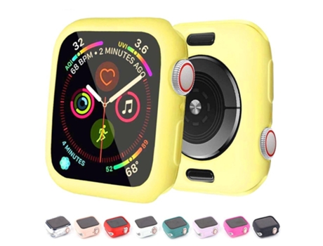 Carcasa de Reloj SLOWMOOSE Robusta de Silicona Série Apple (Negro - 42 Mm Série 321)