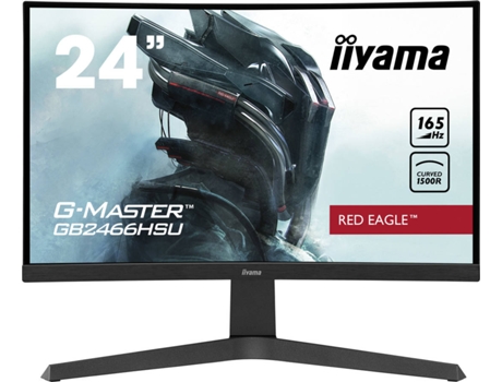 Monitor Curvo Gaming IIYAMA G-Master GB2466HSU-B1 (‎24'' - 1ms - 165 Hz - FreeSync Premium)