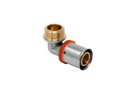 Codo Macho Multicapa 90º Tipo U Rojo Ø16x3/4 Gibalto