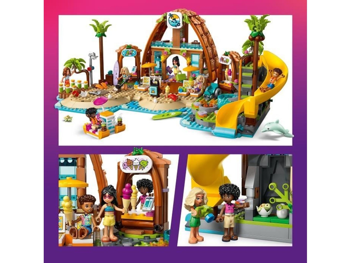 Hotel familiar de playa Lego® Friends: set de construcción para niños y niñas a partir de 8 años (6 minipersonajes)
