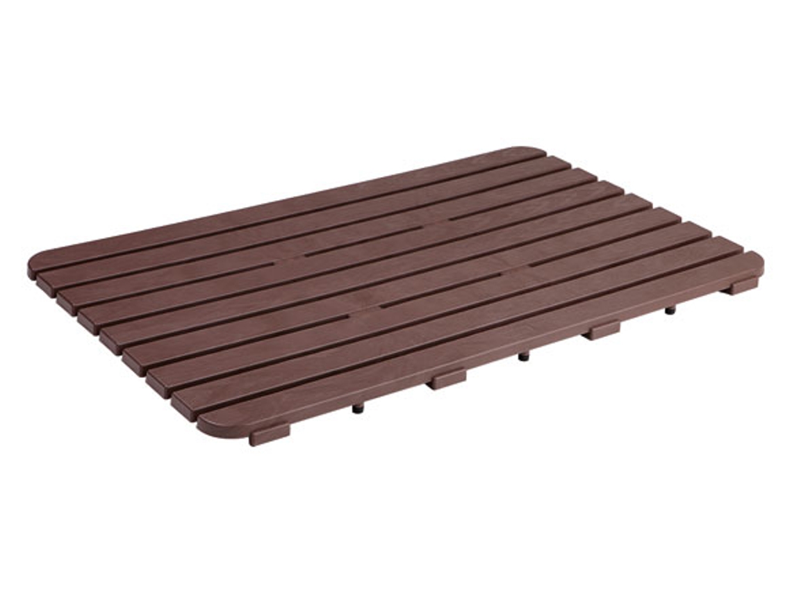 Tarima De Ducha Tatay Efecto Madera Antideslizante 80 X 50 Cm Con Tacos Marrón