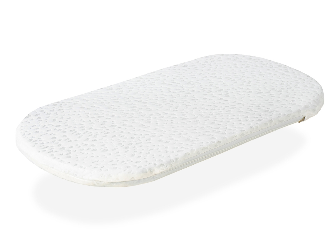 Colchon Capazo bebe 72x33 - 3 CM 2 en 1 - Colchon para Carricoche, Capazo, Cuna Desenfundable protector. Núcleo de espuma perforada. Transpirable DORMISSIMO