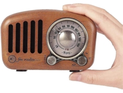 Rádio Retro Classic-wood Pequeno, Rádio Portátil Com Alto-falante Bluetooth, Bateria Recarregável Usb Nostalgia Radio
