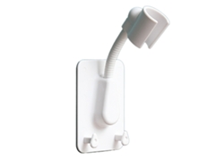 Soporte impermeable y duradero para cabezal de ducha de mano con ángulo ajustable, sin necesidad de perforar, para uso en el baño.