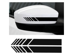 2 Pegatinas Para Espejo Retrovisor De Coche, Decoración Diy, Calcomanía De Rayas Para Suv, Vinilo Negro