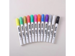 12 Bolígrafos De Manicura Multicolor Para Pintar En 3d, Puntear, Hacer Flores Y Dar Acabado A Diseños De Uñas Diy.