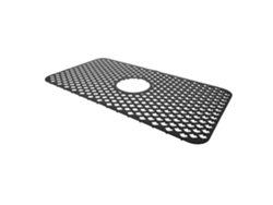 Alfombrilla De Drenaje De Silicona Hueca Para Fregadero De Cocina, Antideslizante, Protección Duradera, Color Negro.