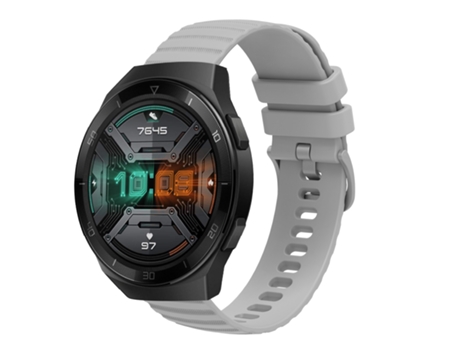 Correa de reloj inteligente para Huawei Watch GT 2E 22 mm Patrón de puntos ondulados Correa de reloj de silicona de color sólido (gris)