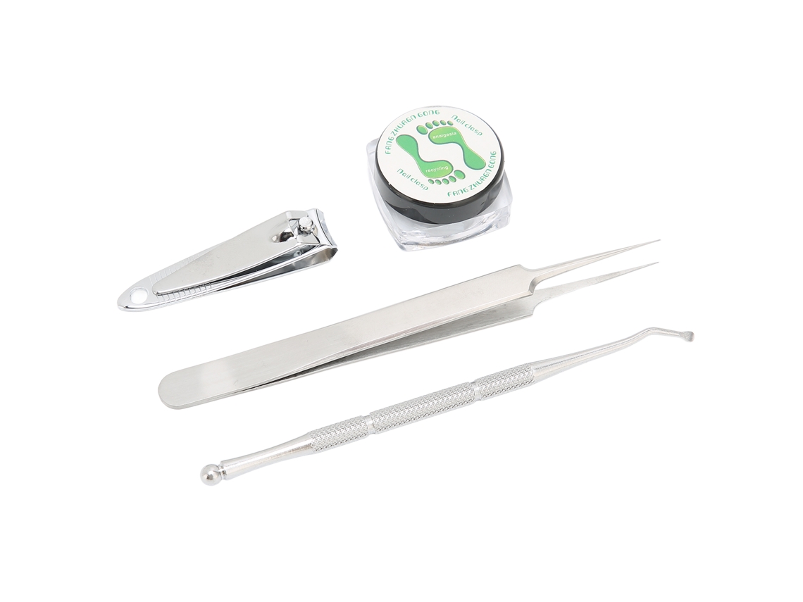 KOFIHETY Kit para Corrección de Uña Encarnada 12uds Almohadillas Quitauñas Elevador de Uñas Herramientas de Pedicura