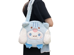 Bolso De Hombro De Felpa Suave Para Mujer, Bolso De Mano Con Uniforme Escolar Jk, Perro Azul