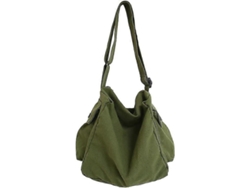 Bolso bandolera de lona, bolso grande tipo hobo, bolso cruzado, multibolsillos, bolso de hombro de lona para mujer y hombre Lalamoli