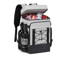 Mochila térmica con doble compartimento hermético, ideal para viajes a la playa, refrigerios y senderismo - Gris Hexinyigjly