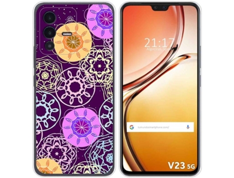 Carcasa para Vivo V23 5G TUMUNDOSMARTPHONE Dibujos Radial Multicolor