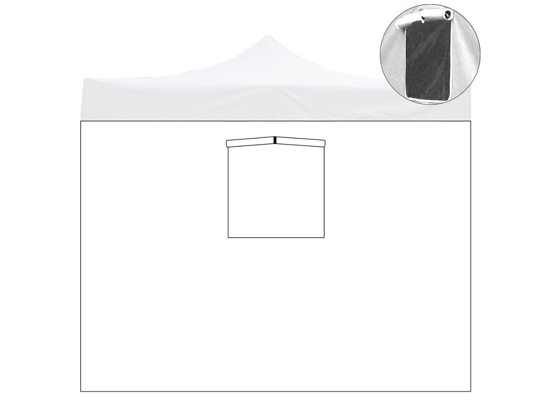 Cobertor lateral impermeable blanco de 3x2m con ventana cenador plegable de 3x3m DIVINA GARDEN