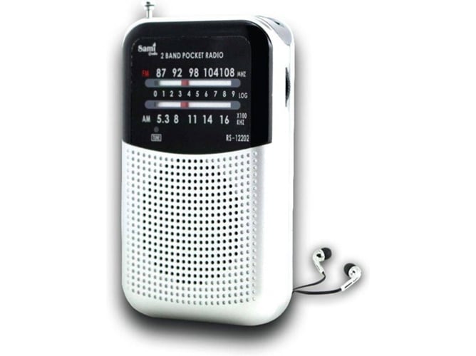 Radio Portátil con Auriculares SAMI RS12202 (Analógico - AM/FM - Pilas)