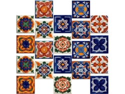 20 Pegatinas Autoadhesivas Para Azulejos Con Diseño Mexicano Para Decoración.
