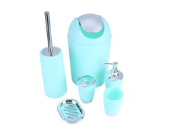 Juego de accesorios de baño de 6 piezas: jabonera, vaso y cepillo