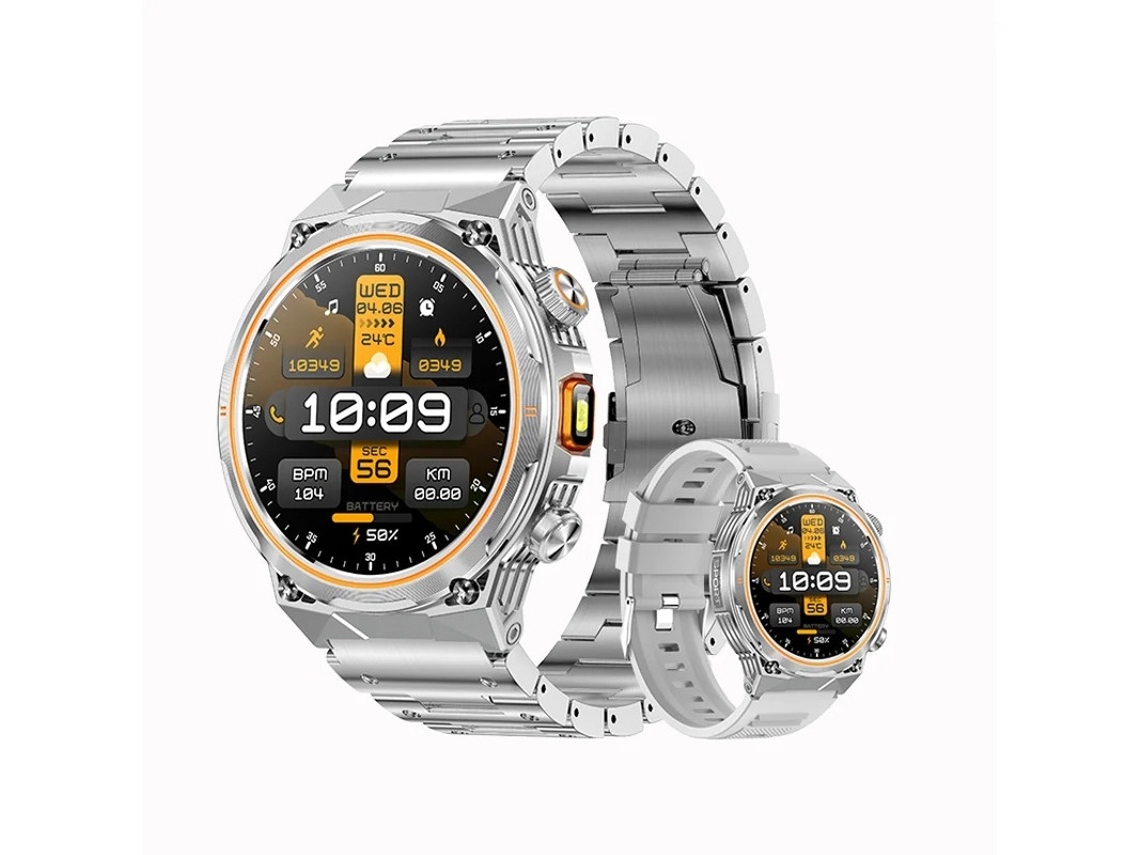 Smartwatch Ak81 Con Linterna Para Deportes Al Aire Libre Yizhood (plata)