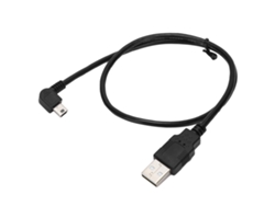 Cabo Usb-a Para Mini Usb-b Macho Para Macho Ângulo Esquerdo De 0,5m Para Carregamento E Alimentação De Pc