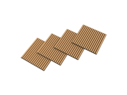 Conjunto de 16 paneles acústicos Vang 3D, 5,76 m², lamas lineales - Neu.holz roble oscuro