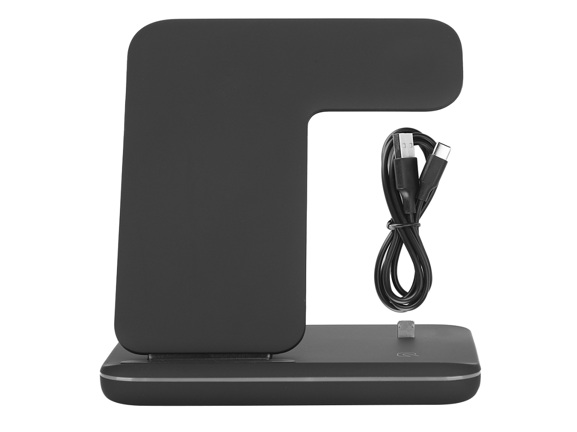 Base De Carga Inalámbrica 3 En 1, Compatible Con Múltiples Dispositivos, Carga Rápida De 15w
