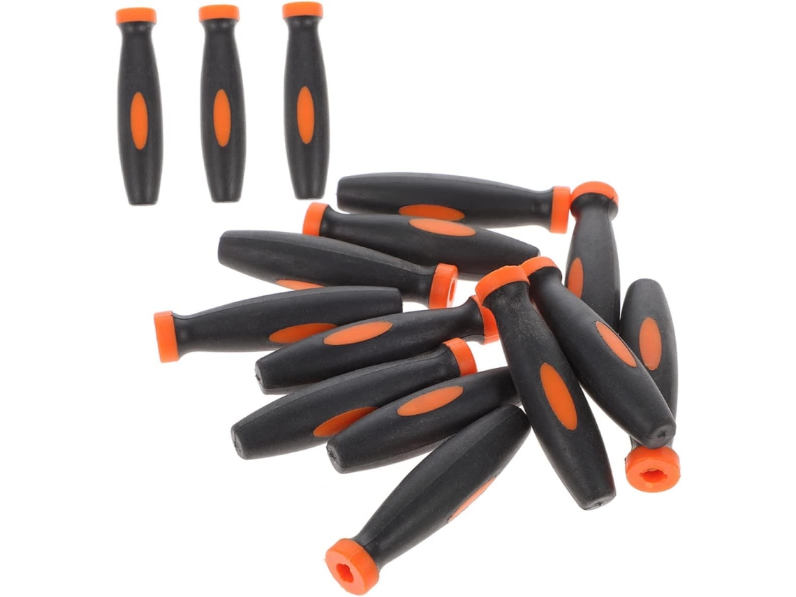 Juego De 4 Herramientas Con Mangos De Goma Para Limas, 1/4", Bicolor Naranja Y Negro.