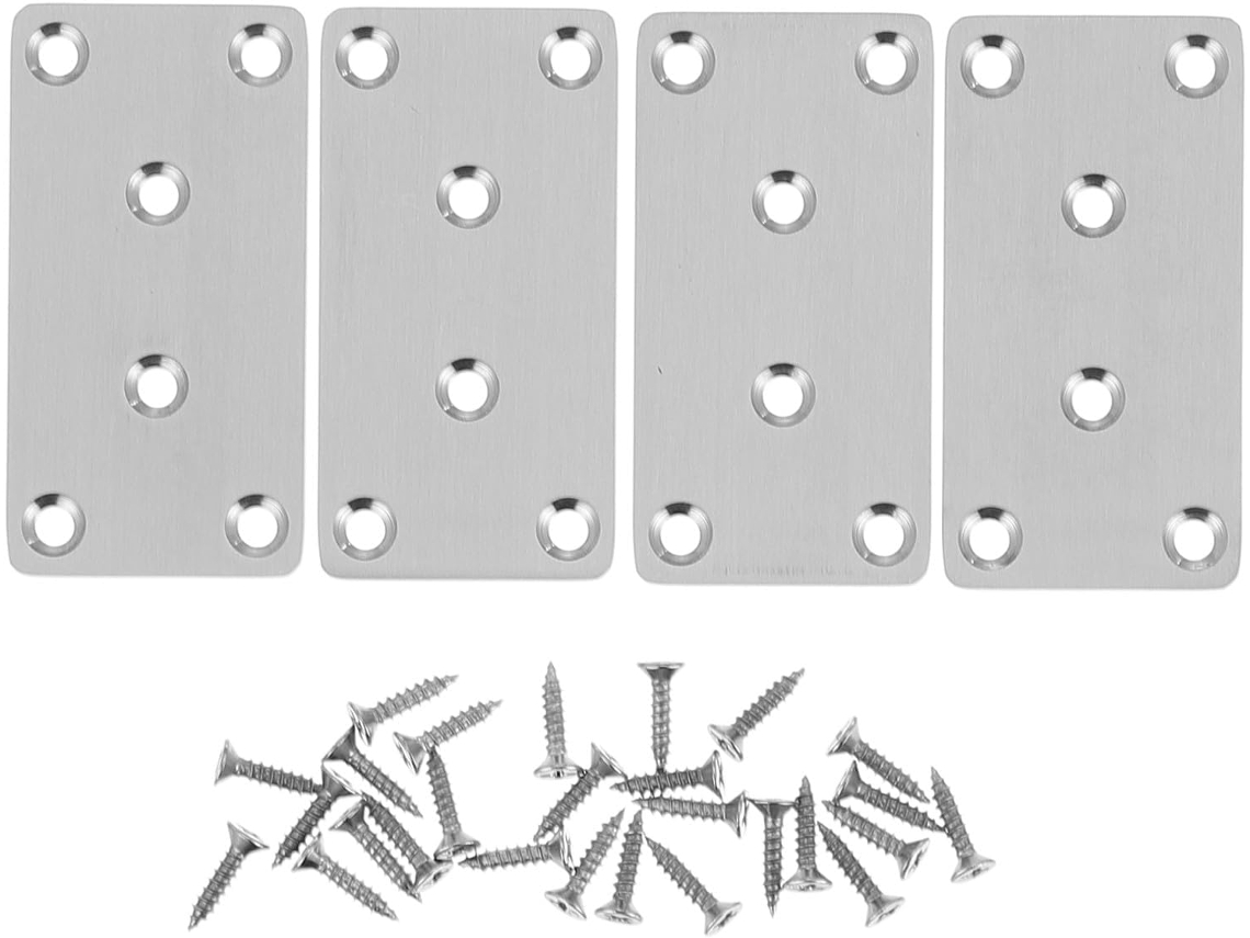 Juego De 4 Soportes Angulares De Acero Inoxidable Con Bordes Redondeados, Soporte Resistente Para