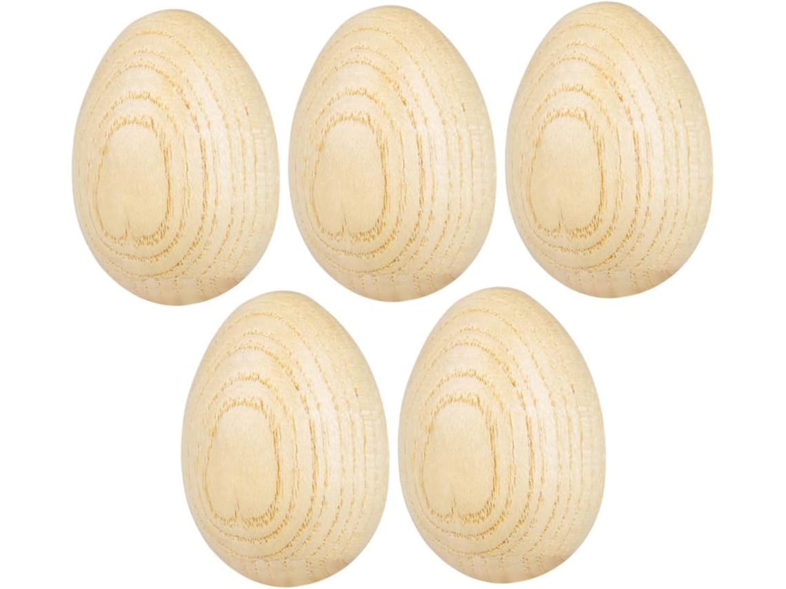 Juego De 5 Huevos De Percusión De Madera Para Niños Y Niñas Juguete Musical Educativo Para La Per...