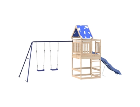 Parque infantil de exterior de VIDAXL madera maciza de pino