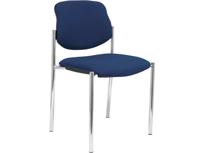 Silla de Confidente PIQUERAS Y CRESPO Villalgordo Azul Marino y Chasis Cromo