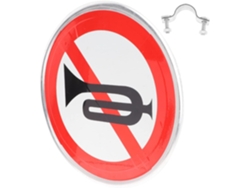 Cartel Reflectante De Aluminio "prohibido Tocar La Bocina" Para Decoración De Jardines Exteriores.