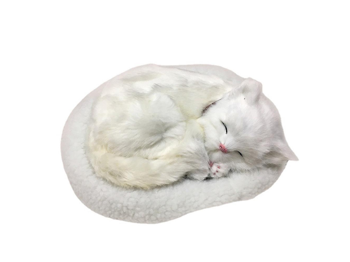 Juguete de peluche realista para gato durmiendo con tapete de juego para niños