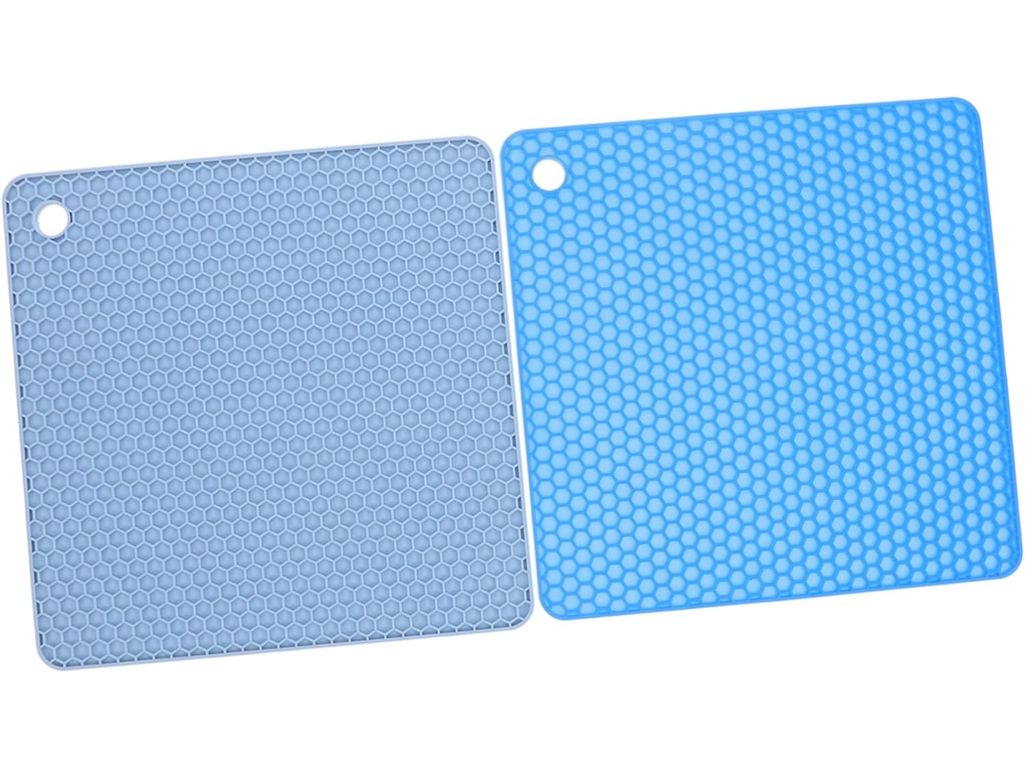 Juego de 2 tapetes de silicona para calentar alimentos, tapetes para ollas, agarraderas Vayotoy