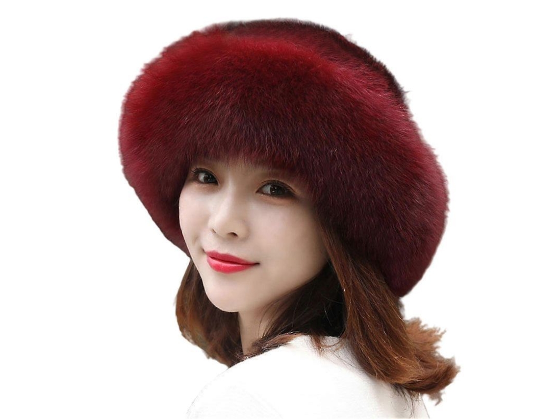 Gorro De Invierno Para Mujer Con Ribete De Piel Sintética - Accesorio De Moda - Cálido - Regalo De Navidad