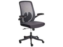 Silla de oficina Beliani Overlord de malla negra, 49 x 63 x 109 cm