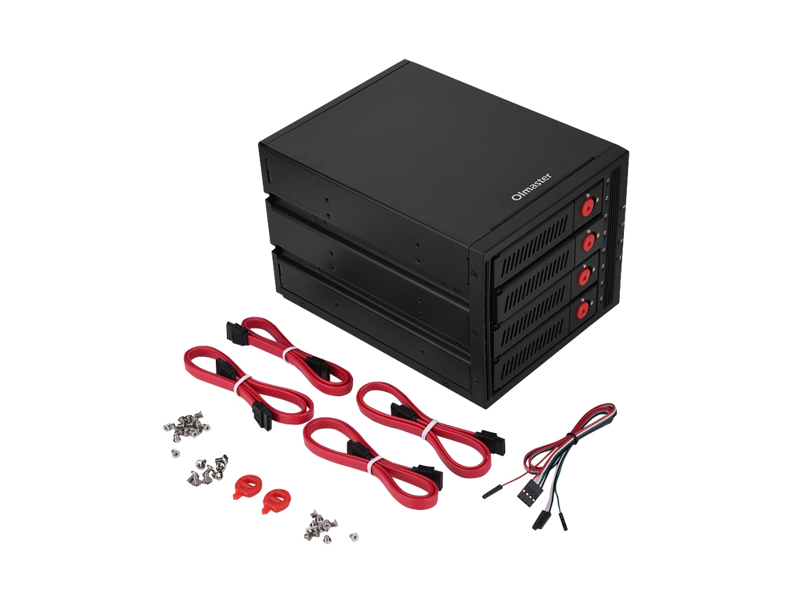 Base De Gabinete De Disco Duro Externo Con Puerto Serie Oimaster Dual Disc, Compatible Con Sata/sas, Con Cuatro Bahías Integradas Y Disipación Térmica