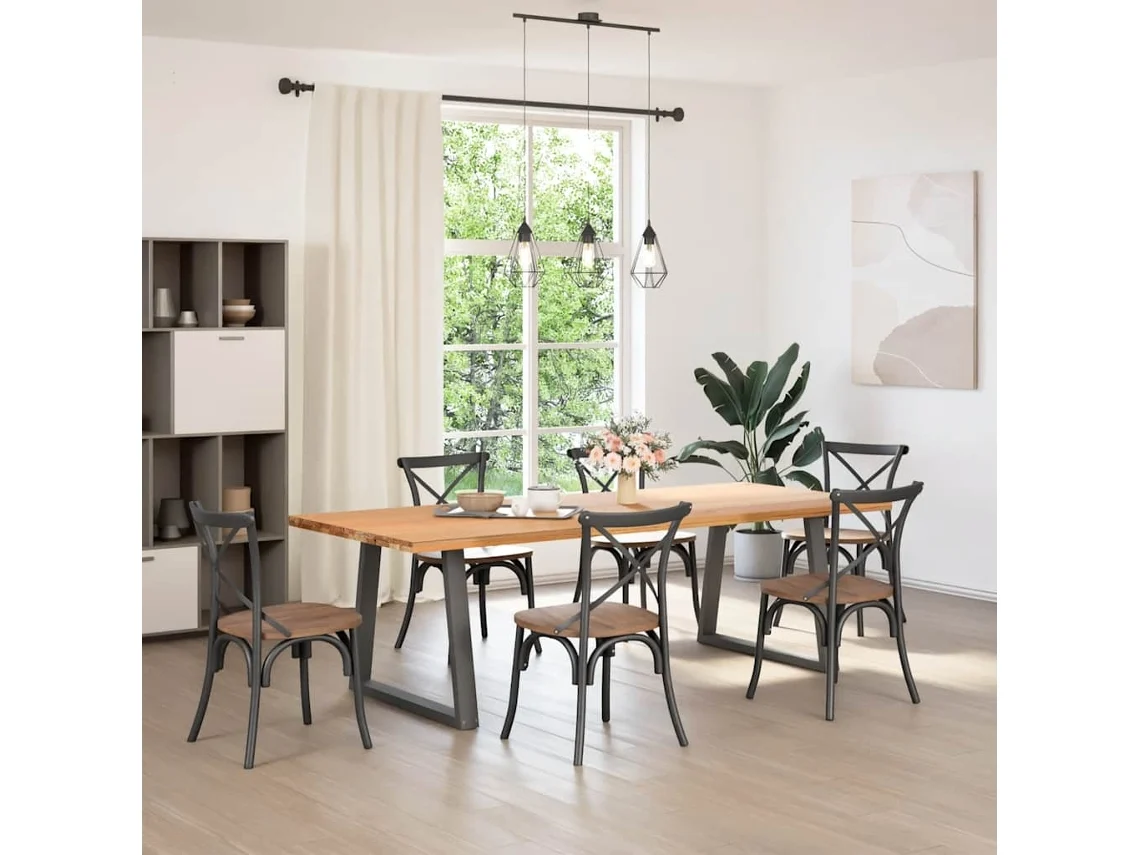 Patas Para Mesa De Comedor | Mesa De Cena En Forma De V 2 Uds Antracita Acero