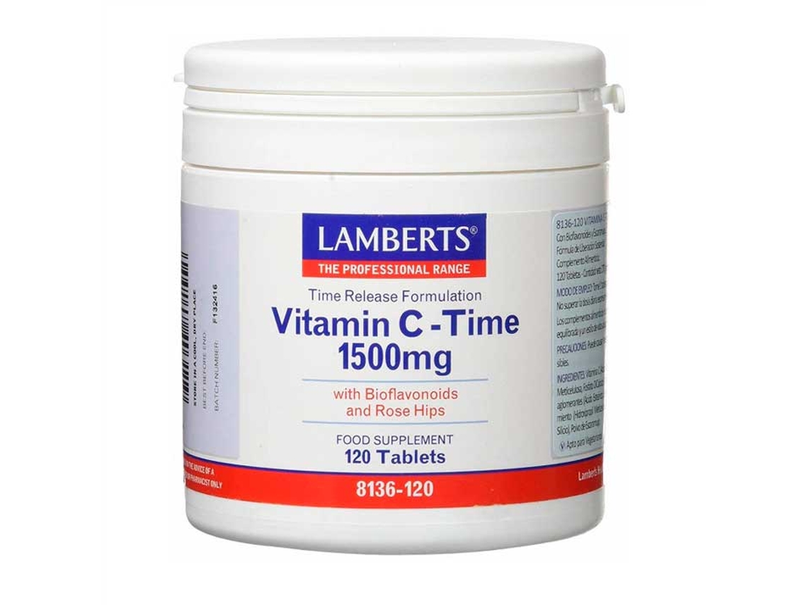 Complemento Alimentar LAMBERTS Vitamina C Liberacion Sostenida 1500Mg (120 Comprimidos)