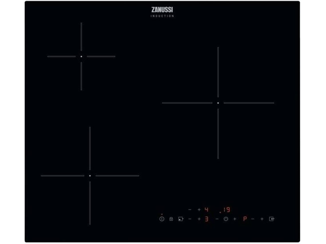Placa Zanussi Zitn632k de 3 zonas 60cm negra 60 powerboost temporizador encimera por induccion 59 145