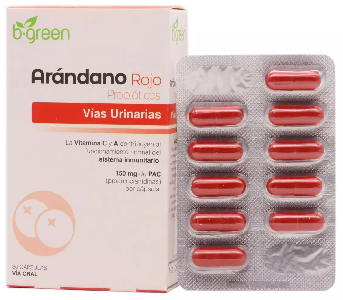 Probióticos Rojo Arándano 30 Cápsulas B.GREEN