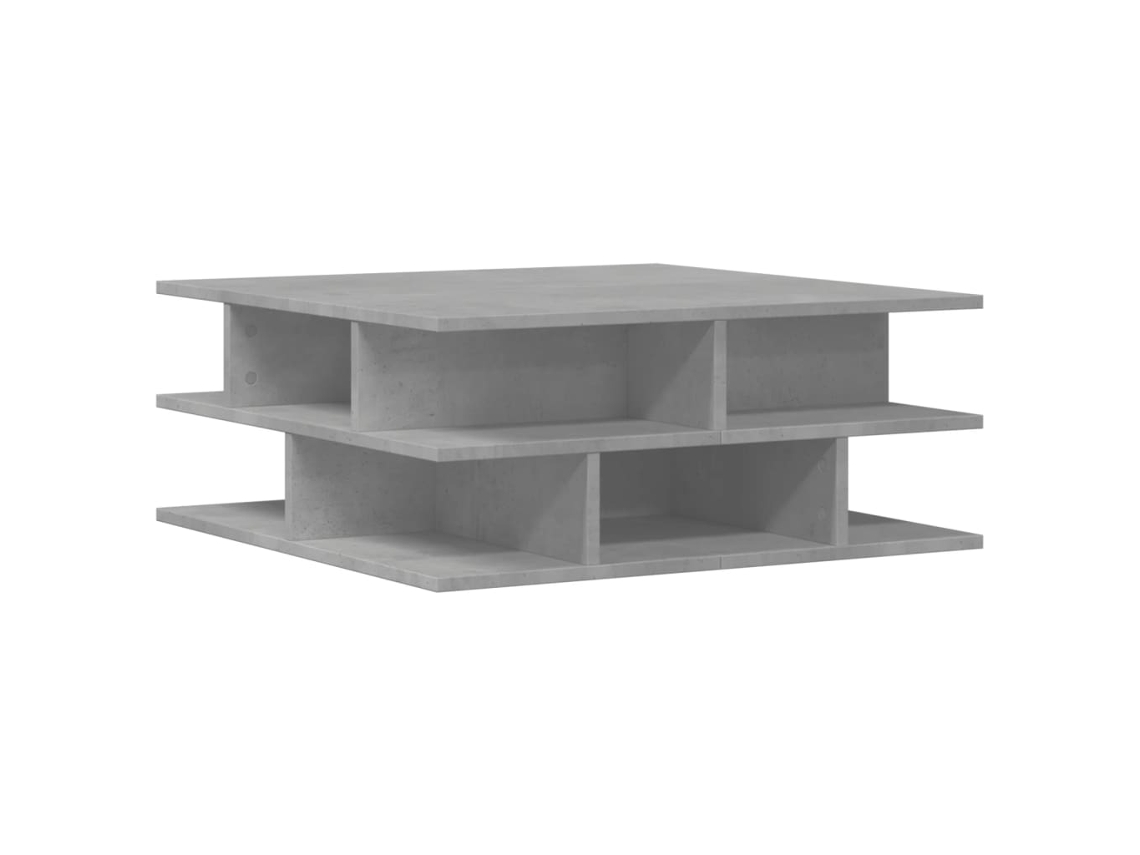 Maison Exclusive - Mesa De Centro Madera De Ingeniería Gris Hormigón 70x70x29 Cm