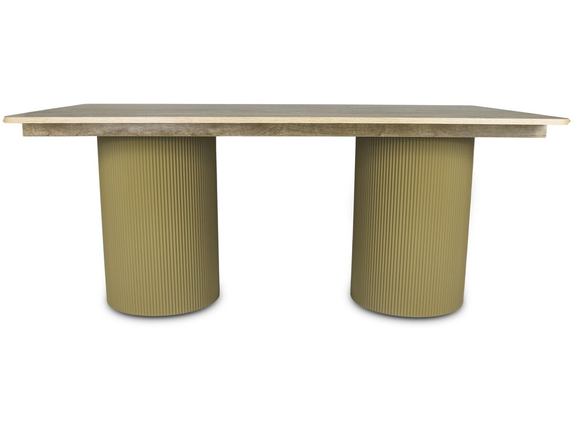 Mesa De Comedor Ovalada De Madera ''zénith'' - 180 Cm - 8 Plazas - Beige