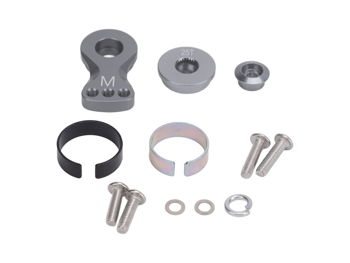 Brazo De Servo Ajustable De Aleación De Aluminio 25t Para Coches Rc 1/10, 29,5 Mm De Longitud, Color Metálico.