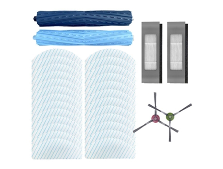 Rolo de borracha escova principal filtro hepa esfregão pano para ecovacs deebot t9