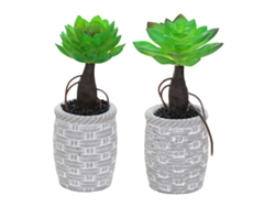 Mini plantas suculentas simuladas en maceta, pequeños adornos creativos, plantas artificiales, 2 uds. NEVEANCE