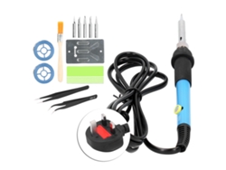 Juego De Soldador Eléctrico Ajustable De 60 W Con 14 Piezas, Herramienta Para Soldar Y Grabar Madera.