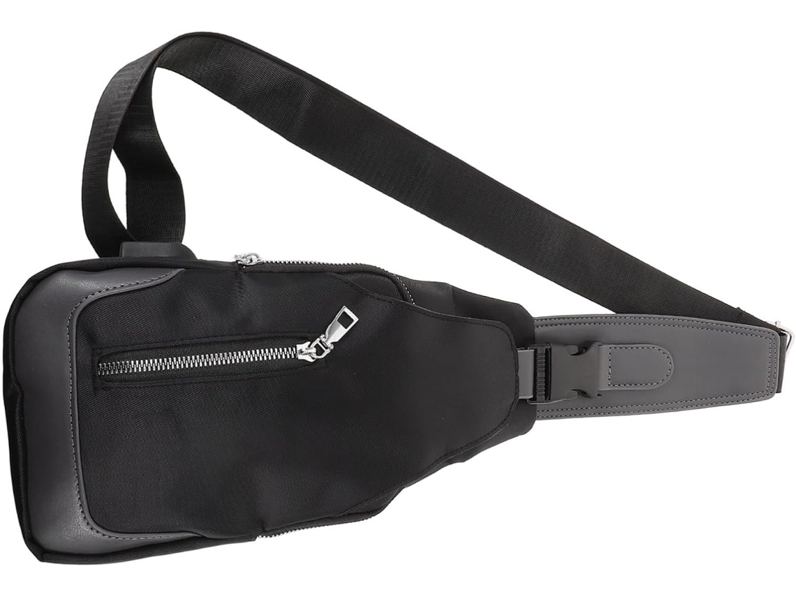 Riñonera Para Hombre Con Puerto De Carga Usb Y Correa Cruzada Para El Hombro, Confeccionada En Tejido Oxford.
