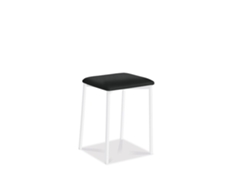 Banqueta de Cozinha Branca Kati 33x47x33cm Michigan Preto FANMUEBLES